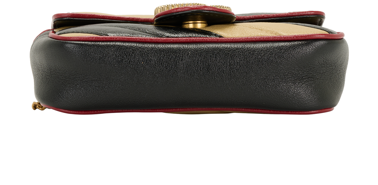 Mini GG Marmont, &pound;650, Handbags, Beige/Black, Leather, Top view